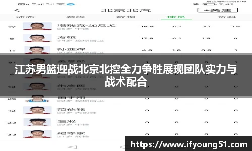 江苏男篮迎战北京北控全力争胜展现团队实力与战术配合